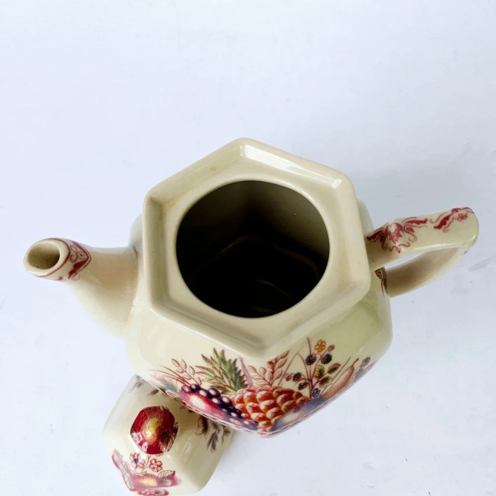 Vintage Teapot Antiche Riproduzioni Fruit Basket‎ Design - M581.2